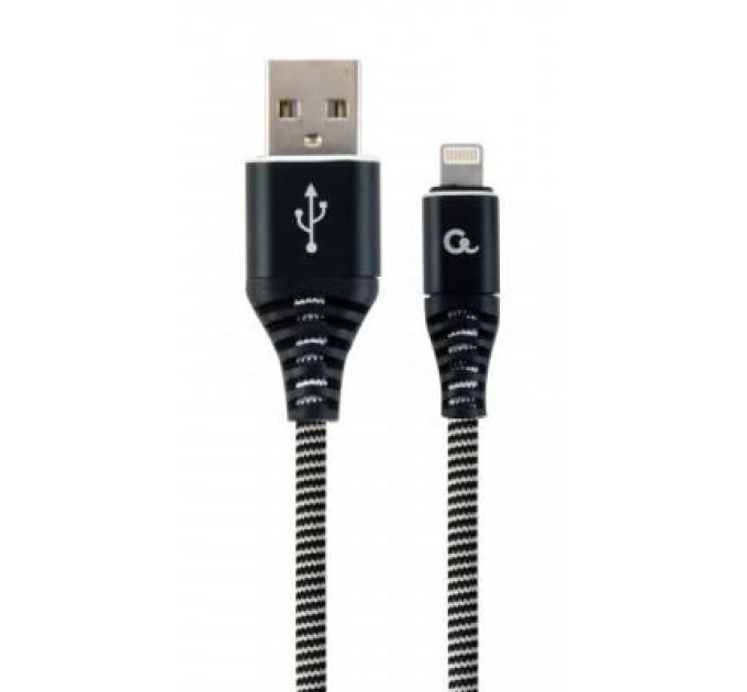 Cablexpert Кабель Cablexpert CC-USB2B-AMLM-1M-BW, USB 2.0 А-тато/Lightning, 1.0 м.