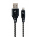 Cablexpert Кабель Cablexpert CC-USB2B-AMLM-1M-BW, USB 2.0 А-тато/Lightning, 1.0 м.