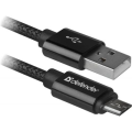 Defender Дата кабель USB 2.0 AM to Micro 5P 1.0m USB08-03T PRO black Defender (87802)