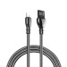 ColorWay Дата кабель USB 2.0 AM to Lightning 1.0m metal spring black ColorWay (CW-CBUL013-BK)