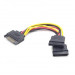 Cablexpert Кабель Cablexpert CC-SATAM2F-01, кабель живлення SATA подвійний , 0.15м.