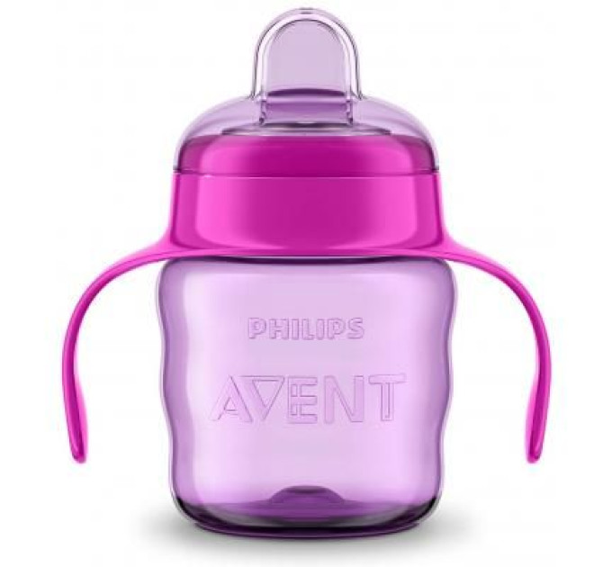 Philips AVENT Поїльник-непроливайка Philips AVENT з м'яким носиком 200 мл рожевий, 6 міс+ (SCF551/03)