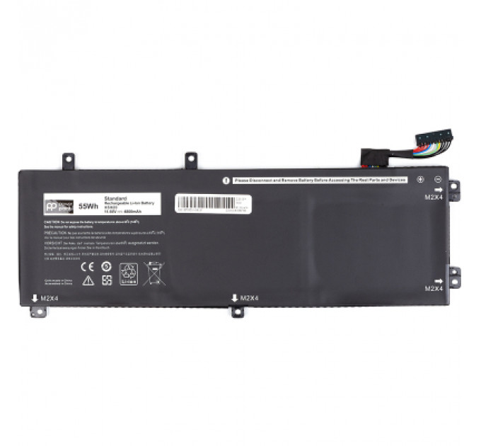 Акумулятор до ноутбука DELL H5H20-3S1P 11.55V 4800mAh PowerPlant (NB441785)