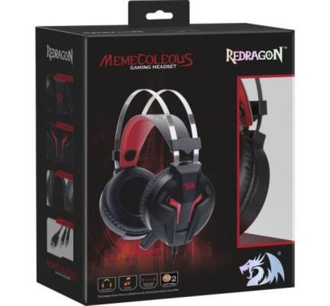Redragon Навушники Redragon Memecoleous Black-Red Vibration (75096)