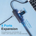 Vention Концентратор Vention USB 3.1 Type-C to 3xUSB 2.0+MicroUSB+RJ45 100M Ethernet black (TGOBB)