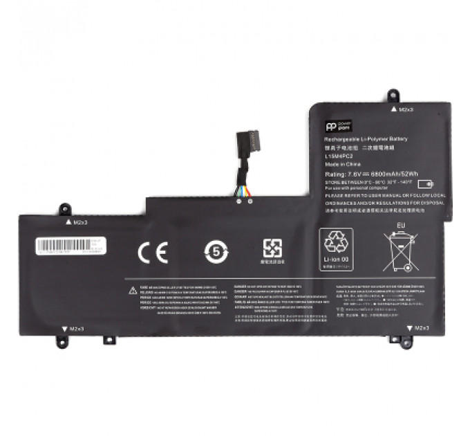 Акумулятор до ноутбука LENOVO YOGA 710-14ISK (L15M4PC2) 7.6V 6800mAh PowerPlant (NB481668)