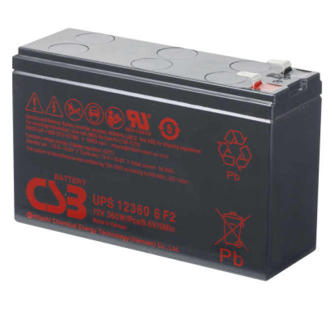 CSB Батарея до ДБЖ CSB UPS123606F2 12V 6Ah (UPS123606F2)