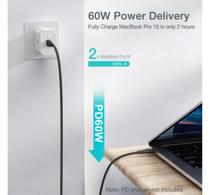 Choetech Кабель Choetech XCC-1040, преміум якість USB4 Gen 3, С-папа/C-папа, 2 м.