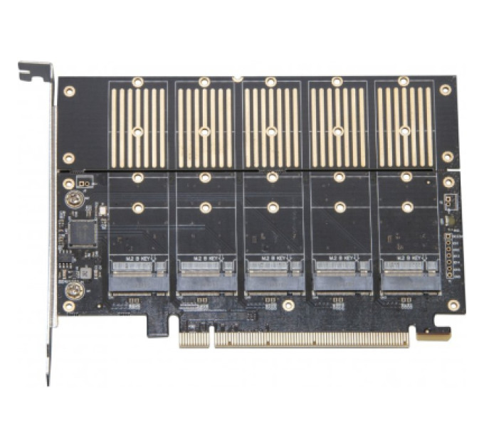 Frime Контролер Frime PCI-E-5xM.2 (B Key) WCH382L (ECF-PCIEtoSSD010)