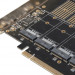 Frime Контролер Frime PCI-E-5xM.2 (B Key) WCH382L (ECF-PCIEtoSSD010)
