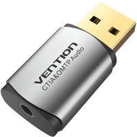 Звукова плата Vention Audio USB 1х3,5mm jack 4pin Metal (OMTP-CTIA) (CDLH0)