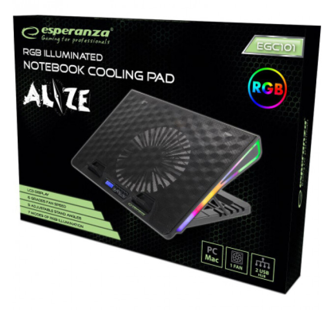 Підставка до ноутбука Esperanza EGC101 with RGB Alize (EGC101)