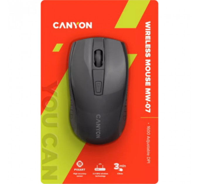 Мишка Canyon MW-7 Wireless Black (CNE-CMSW07B)