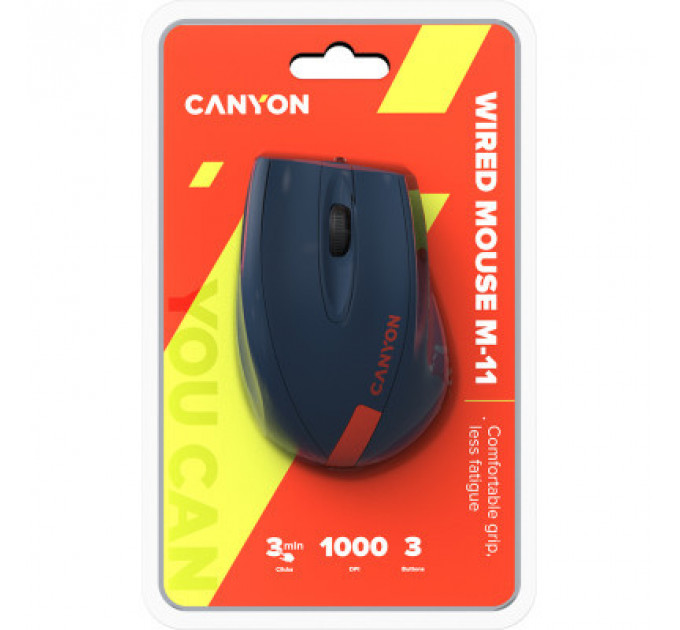 Мишка Canyon M-11 USB Blue/Red (CNE-CMS11BR)