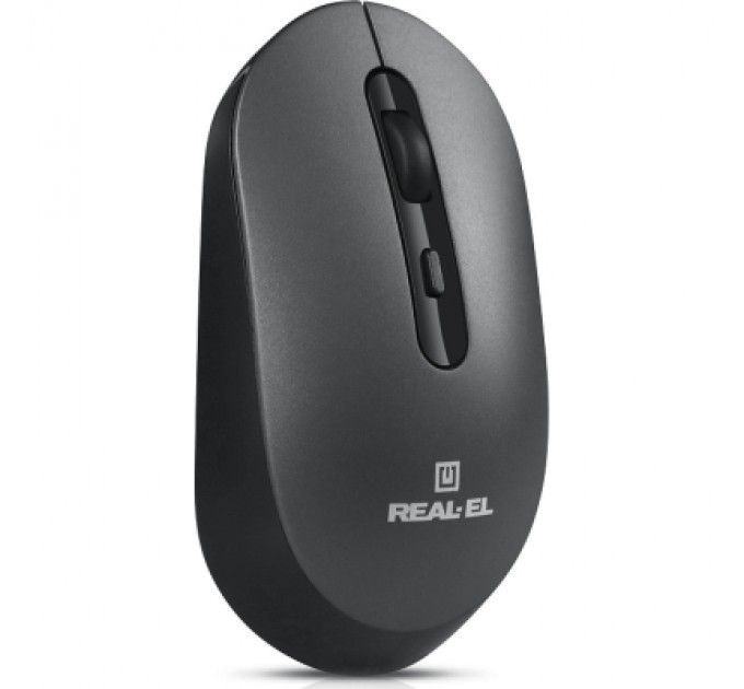 Мишка REAL-EL RM-470W Wireless/Bluetooth Dark Gray (EL123200049)