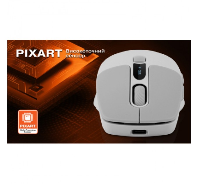 Мишка REAL-EL RM-480W Wireless/Bluetooth White (EL123200050)