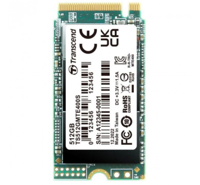 Накопичувач SSD M.2 2242 512GB Transcend (TS512GMTE400S)