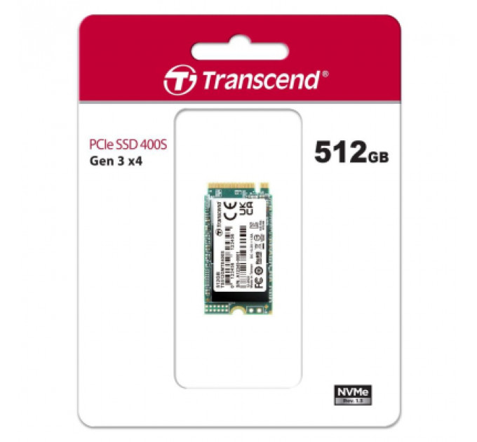Накопичувач SSD M.2 2242 512GB Transcend (TS512GMTE400S)