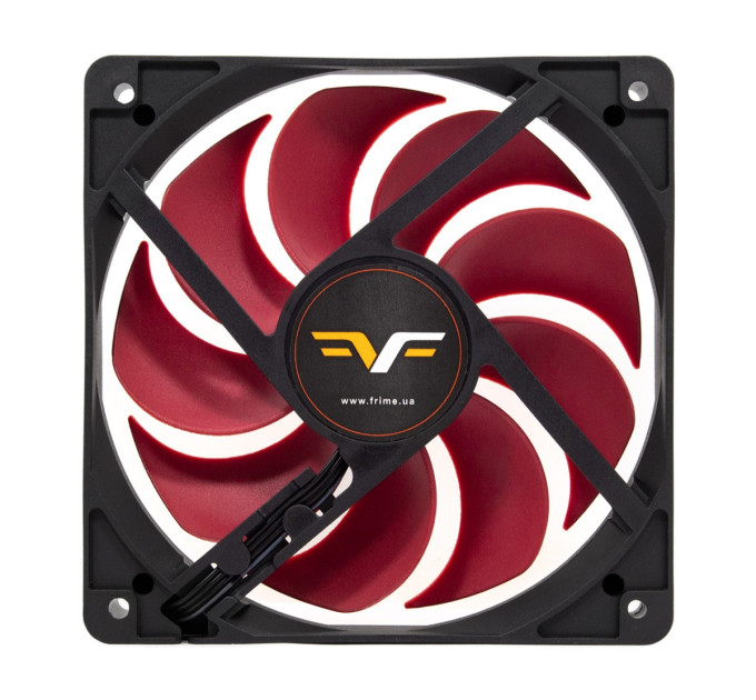 Frime Вентилятор Frime (FRF120HB20PWM) 120x120x25мм, PWM Black/Red