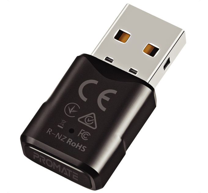 Promate Bluetooth-адаптер аудіо Promate BlueLink Bluetooth 5.0 Black (bluelink.black)