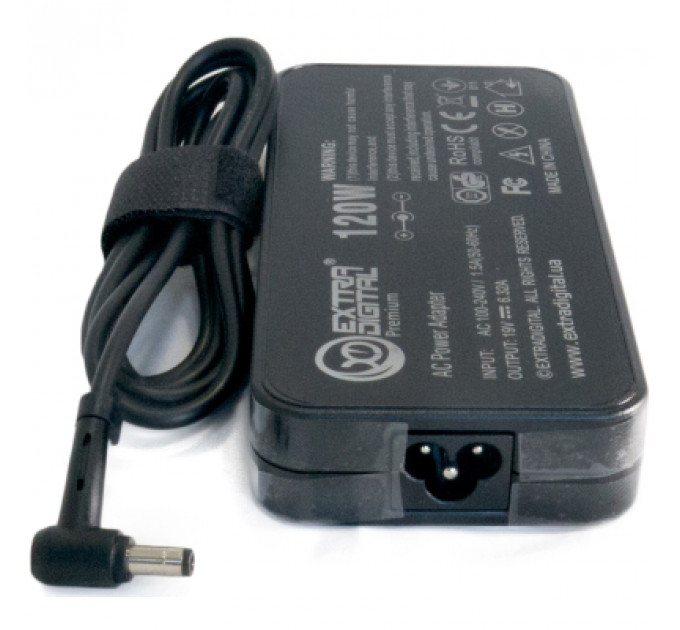 Блок живлення до ноутбуку Extradigital Asus 19V, 6.32A, 120W (5.5x2.5) Slim (PSA3892)