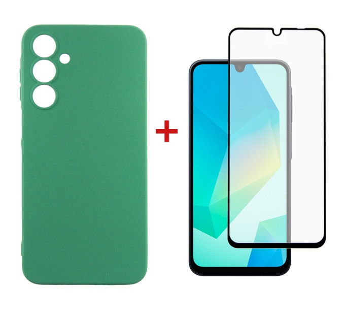 Dengos Чохол-накладка Dengos Soft для Samsung Galaxy A16 SM-A165 Mint (DG-KM-134) + захисне скло