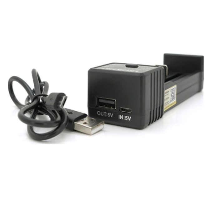 Liitokala Зарядний пристрій для акумуляторів Liitokala 1 Slot, LED disp, USB, Li-ion/3.7V/3.8V, Li-Fe/3.2V, Ni-MH/1.2V (Lii-100C)