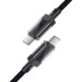 Acefast Дата кабель USB-C to USB-C 1.2m 60W stainless steel C12-03 Black Acefast (6974316283317)