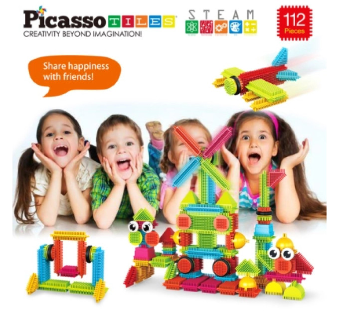 Picasso Конструктор Picasso Tiles Hedgehog Building Blocks Set 112 деталей (817338022631)