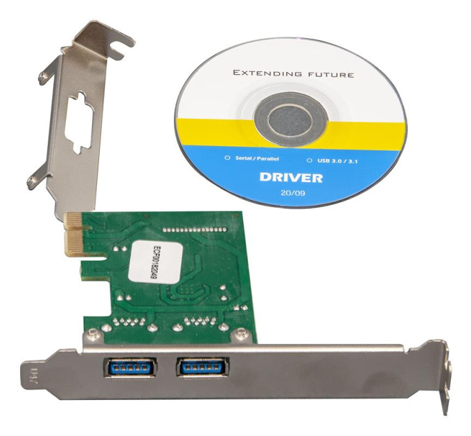 Frime Контролер Frime NEC720202 (ECF-PCIEtoUSB004.LP) PCI-E-2xUSB3.0