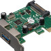 Frime Контролер Frime NEC720202 (ECF-PCIEtoUSB004.LP) PCI-E-2xUSB3.0