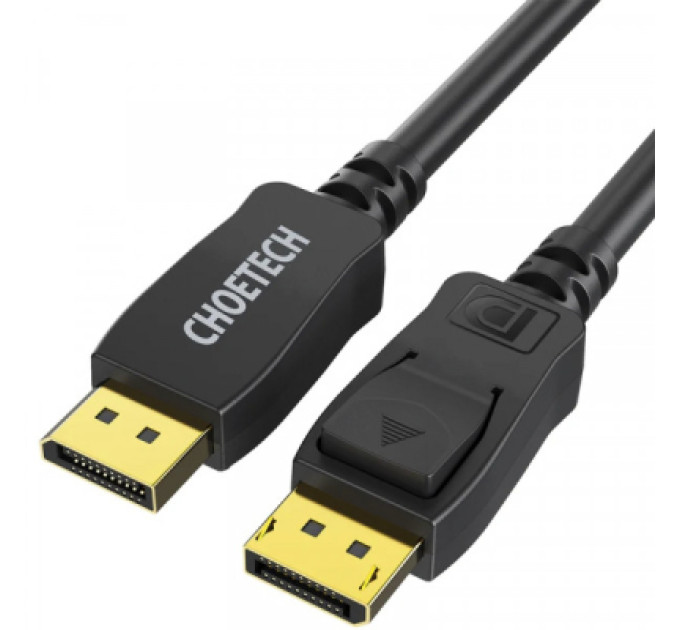 Choetech Кабель мультимедійний DisplayPort to DisplayPort 2.0m v1.4 8K60Hz Choetech (XDD01-V1-BK)