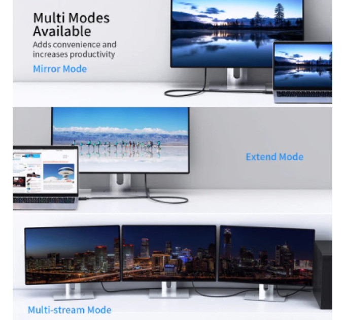 Choetech Кабель мультимедійний DisplayPort to DisplayPort 2.0m v1.4 8K60Hz Choetech (XDD01-V1-BK)