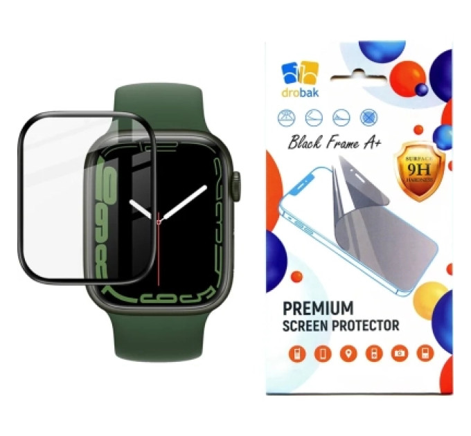 Drobak Скло захисне Drobak Apple Watch Series 10 46mm Black Frame A+ (323231)