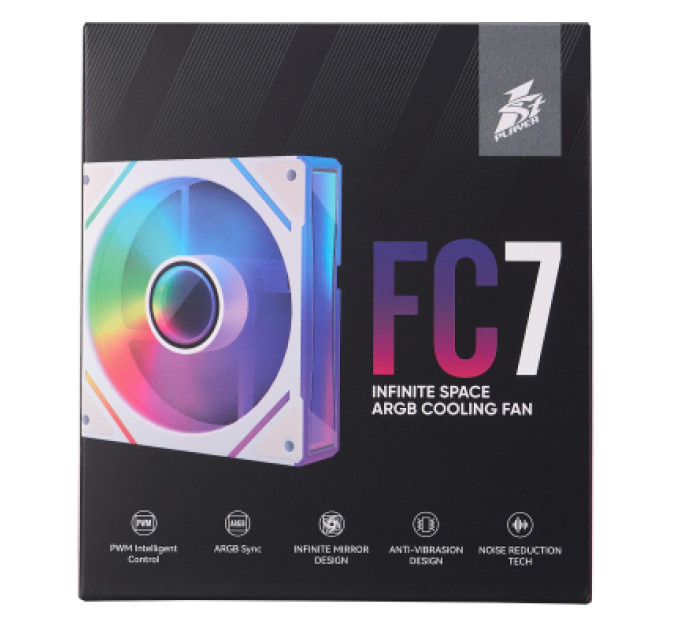 1stPlayer Кулер до корпусу 1stPlayer FC7 White (FC7-WH-1IN1)