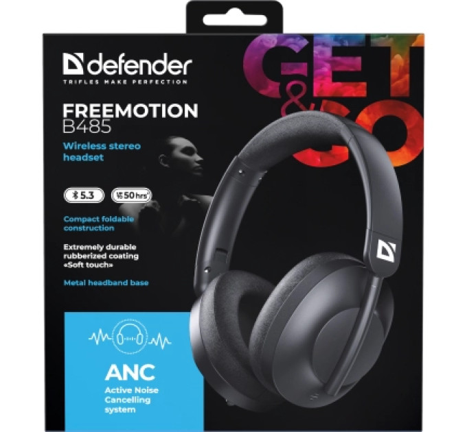 Defender Навушники Defender FreeMotion B485 Bluetooth ANC Black (63485)