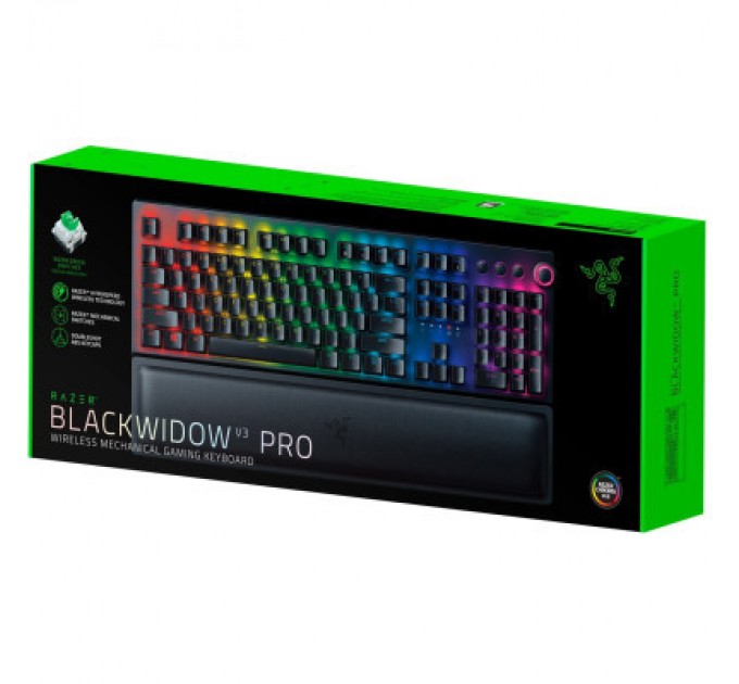 Клавіатура Razer BlackWidow V3 PRO Razer Green Wireless (RZ03-03530800-R3R1)