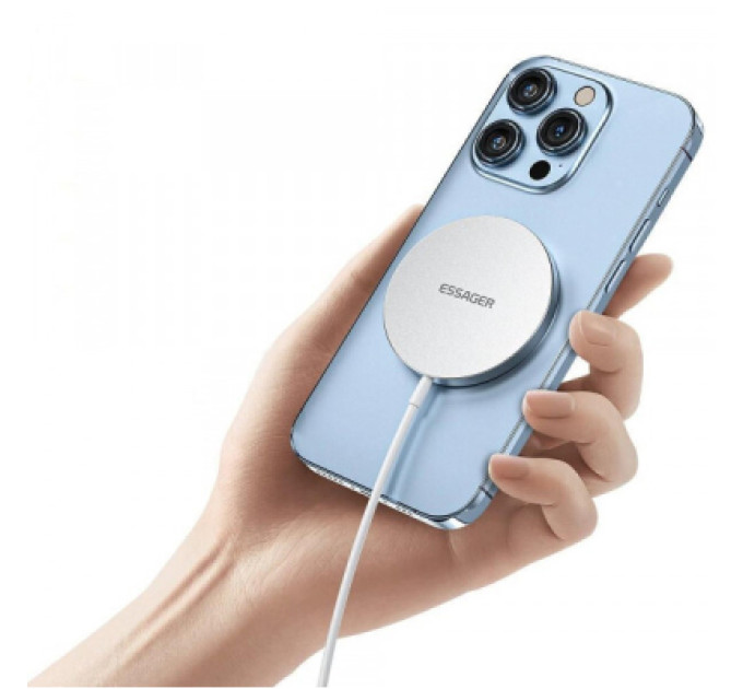 Essager Зарядний пристрій Essager 2-in-1 wireless charger 15W magnetic for phone and earphones (EWXCX-YT02-Z)