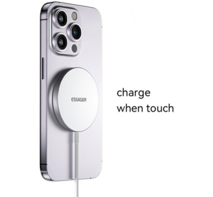 Essager Зарядний пристрій Essager 2-in-1 wireless charger 15W magnetic for phone and earphones (EWXCX-YT02-Z)
