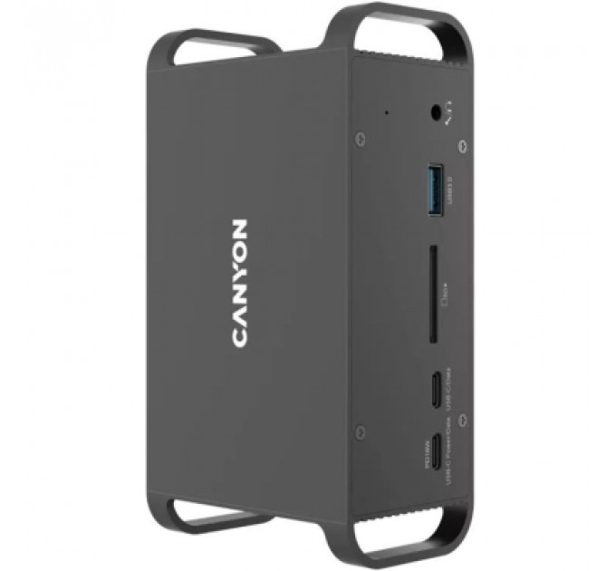Порт-реплікатор Canyon Docking Station with 14 ports, with Type C female*4, USB3.0*2, USB2.0*2 (CNS-HDS95ST)