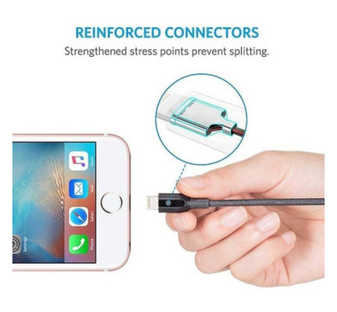 Anker Дата кабель USB 2.0 AM to Lightning 1.8m Powerline Select+ Black Anker (A8013H11)