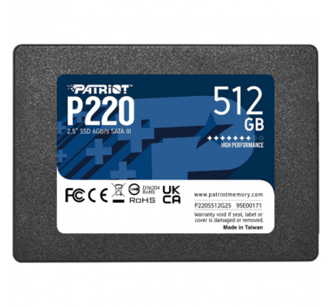 Накопичувач SSD 2.5" 512GB Patriot (P220S512G25)