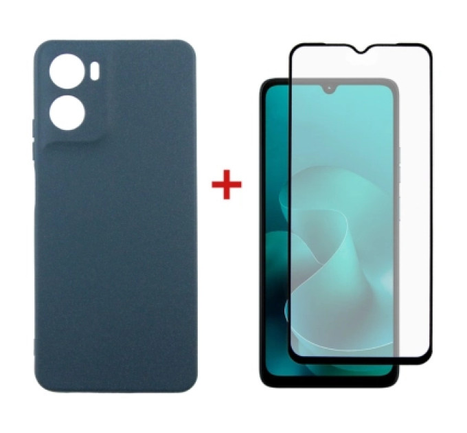 Dengos Чохол до мобільного телефона Dengos Motorola G06 Carbon+glass Blue (DG-KM-174)