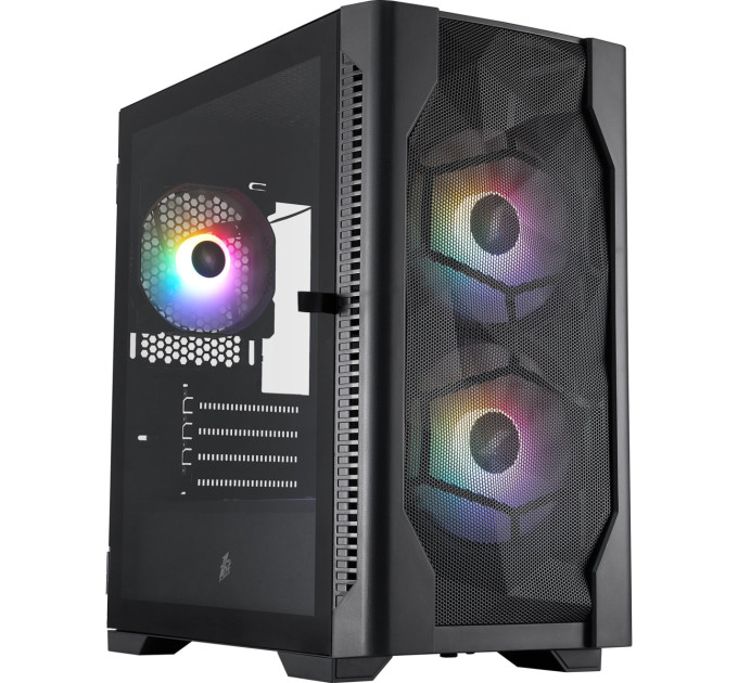 1stPlayer Корпус 1stPlayer D4-M-BK-2F1P-1F1 Black