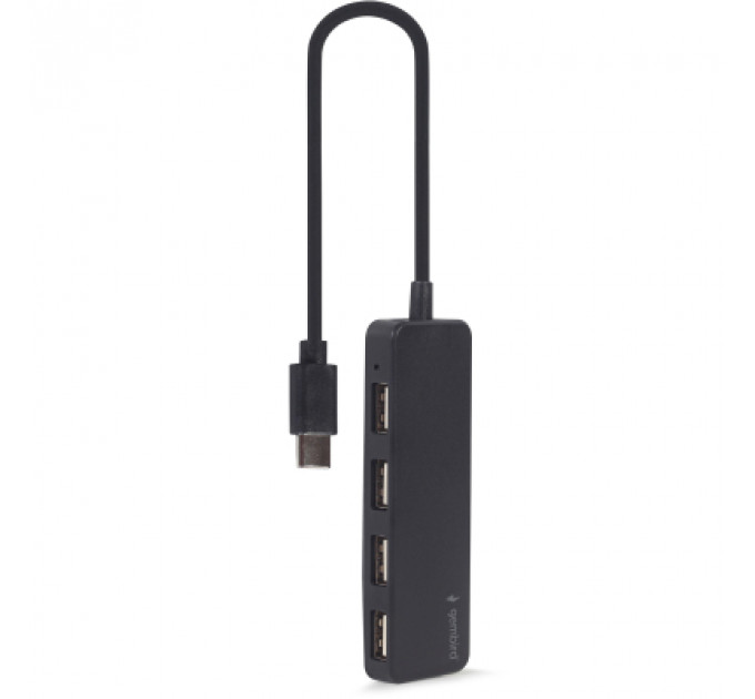 Концентратор Gembird USB-C 4 ports USB 2.0 black (UHB-CM-U2P4-01)