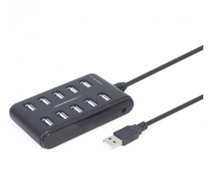 Концентратор Gembird USB 2.0 10 ports black (UHB-U2P10P-01)