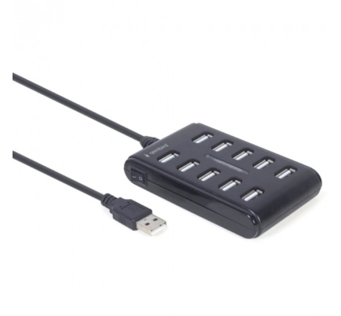 Концентратор Gembird USB 2.0 10 ports black (UHB-U2P10P-01)