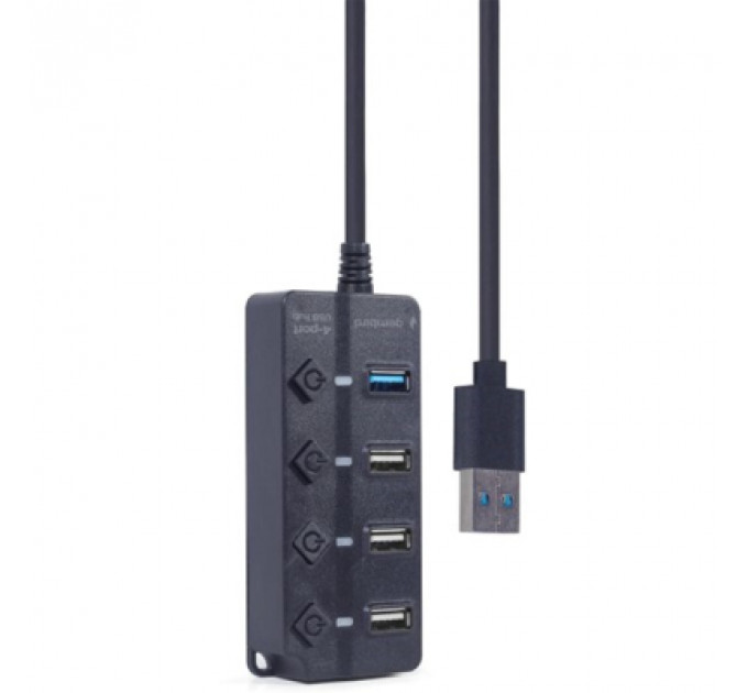 Концентратор Gembird 4 ports (1xUSB3.1+3xUSB2.0) switch black (UHB-U3P1U2P3P-01)