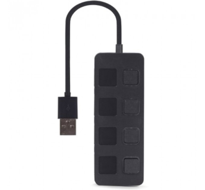 Концентратор Gembird USB 2.0 4 ports switch black (UHB-U2P4-05)