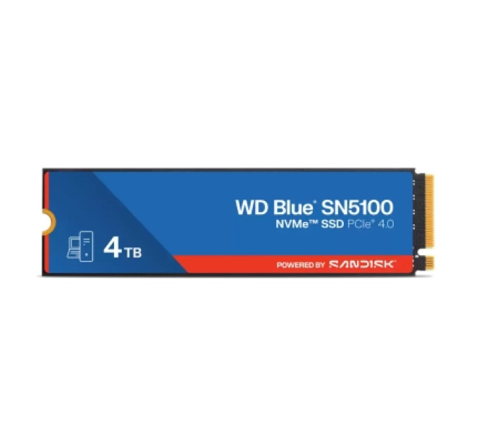 WD Накопичувач SSD M.2 2280 4TB BLUE SN5100 WD (WDS400T5B0E-00CPE0)